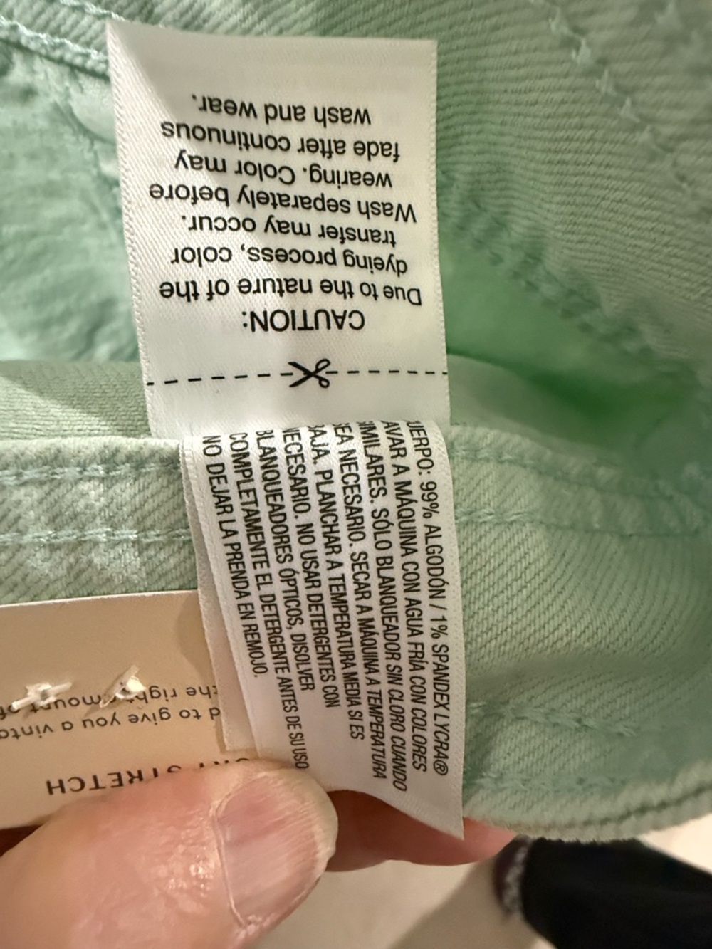 NWT Universal Threads Women’s Straight/Wide Leg Mint Green Pants/Jeans - Picture 6 of 6